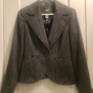 Black and White Blazer Sz 4 Gray Color
